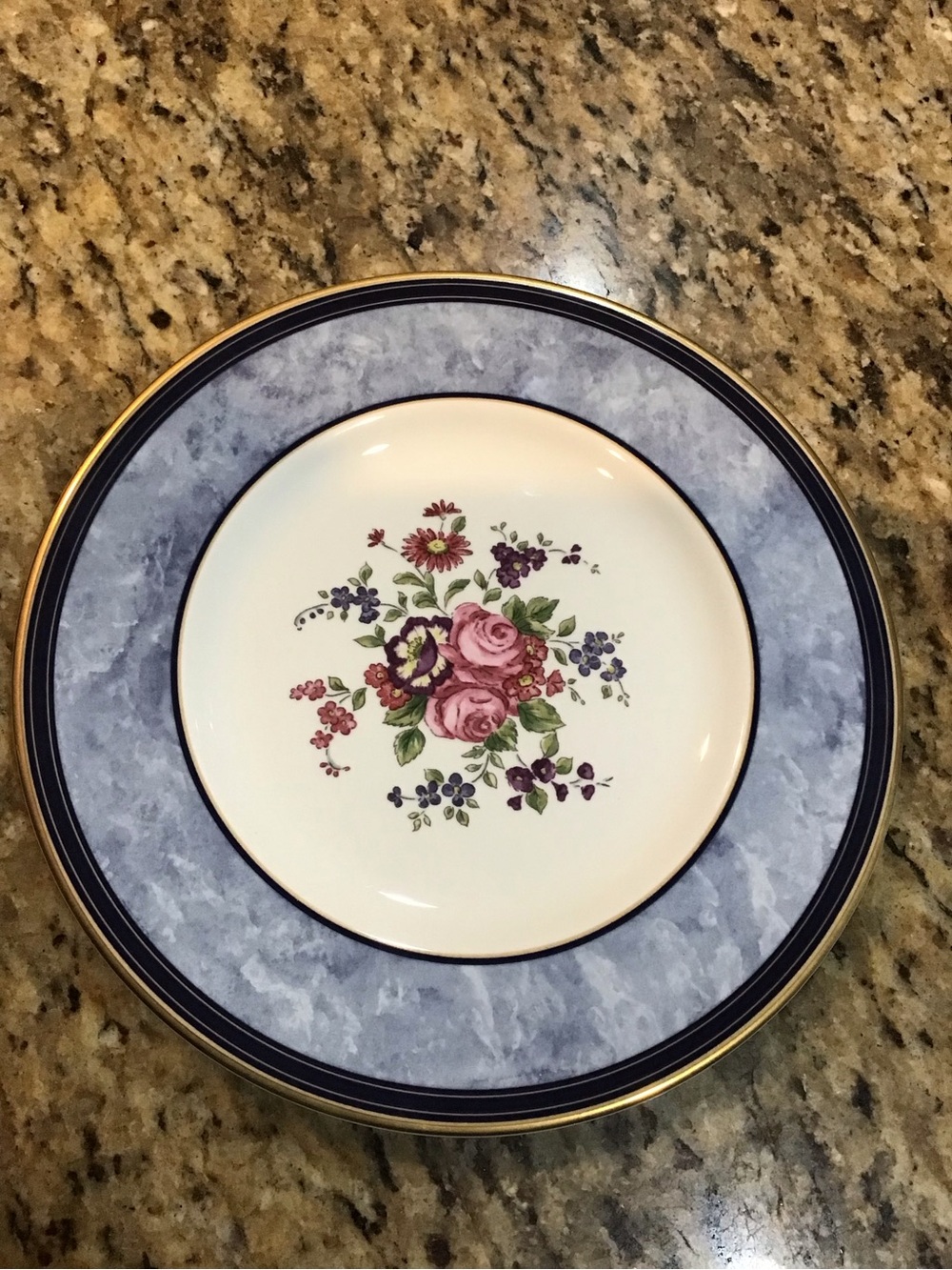 Royal Doulton Centennial Rose China salad Plate with Gold Trim
